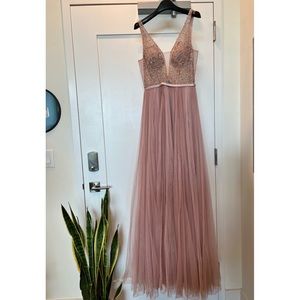 Cinderella Dusty Rose ( Pink, Rose, Rose Gold) Evening Gown Dress
